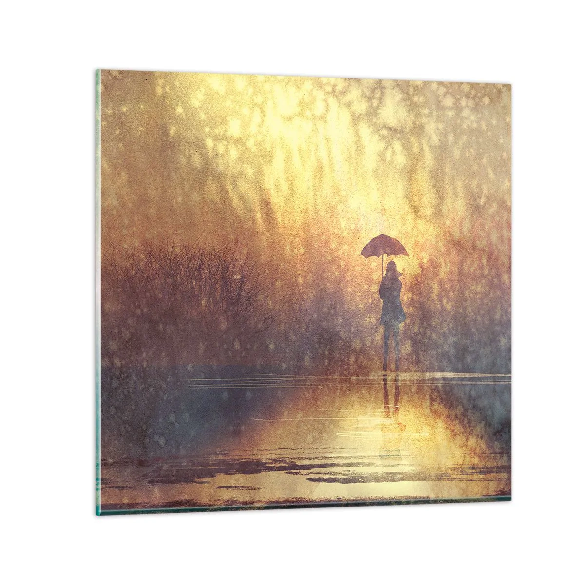 Cuadro sobre vidrio - Impresiones sobre Vidrio - Siento que alguien me mira - 50x50 cm