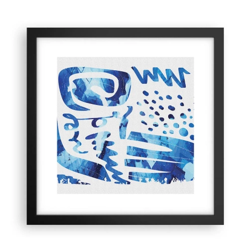 Póster en marco negro - Vuelta a las raíces - 30x30 cm