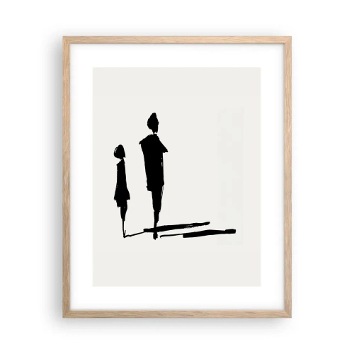 Póster en marco roble claro - ¿Seguro que juntos? - 40x50 cm