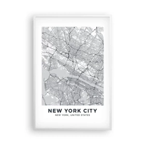 Póster en marco blanco - Anatomía de una metrópolis - 61x91 cm