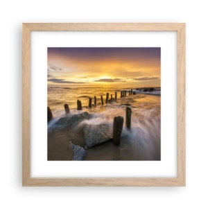 Póster en marco roble claro - La cruda belleza del Báltico - 30x30 cm