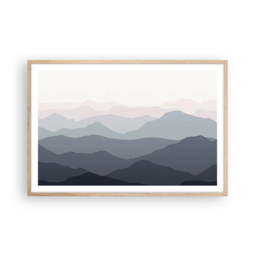 Póster en marco roble claro - Cordilleras a la vista - 91x61 cm
