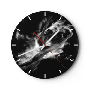 Reloj de pared - Reloj de vidrio - El arte del vuelo - 40x40 cm