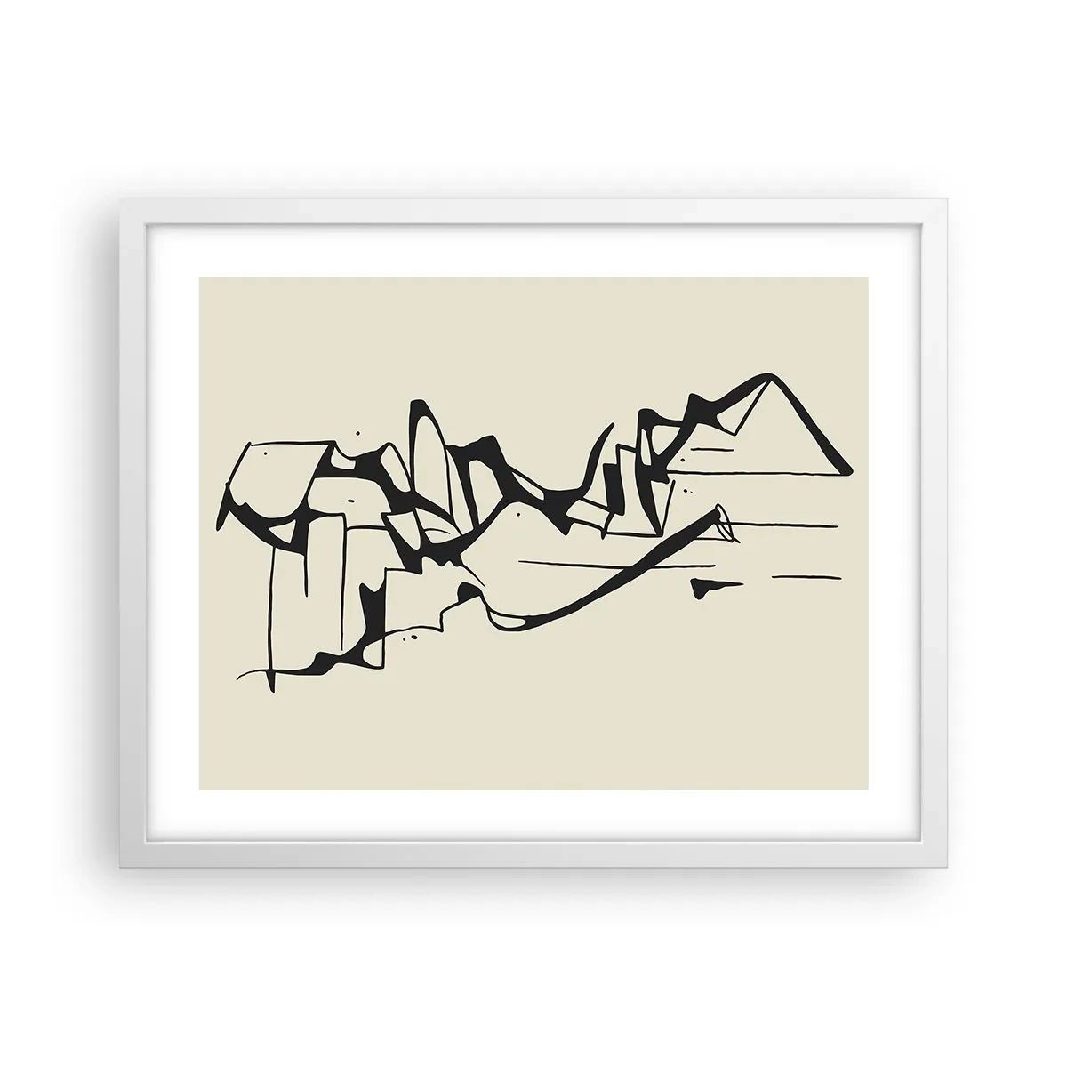 Póster en marco blanco - Tal vez sea un paisaje - 50x40 cm