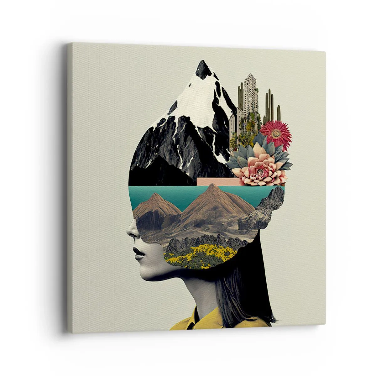 Cuadro sobre lienzo - Impresión de Imagen - La mujer, siempre un misterio - 40x40 cm