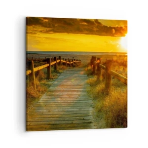 Cuadro sobre lienzo - Impresión de Imagen - Bañado en oro viejo - 60x60 cm