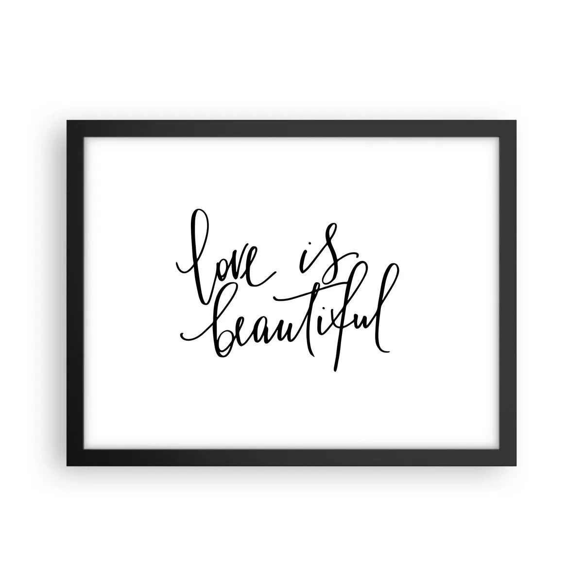 Póster en marco negro - Leer y repetir - 40x30 cm