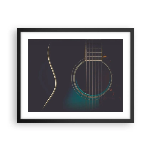 Póster en marco negro - Un momento antes de que suene - 50x40 cm