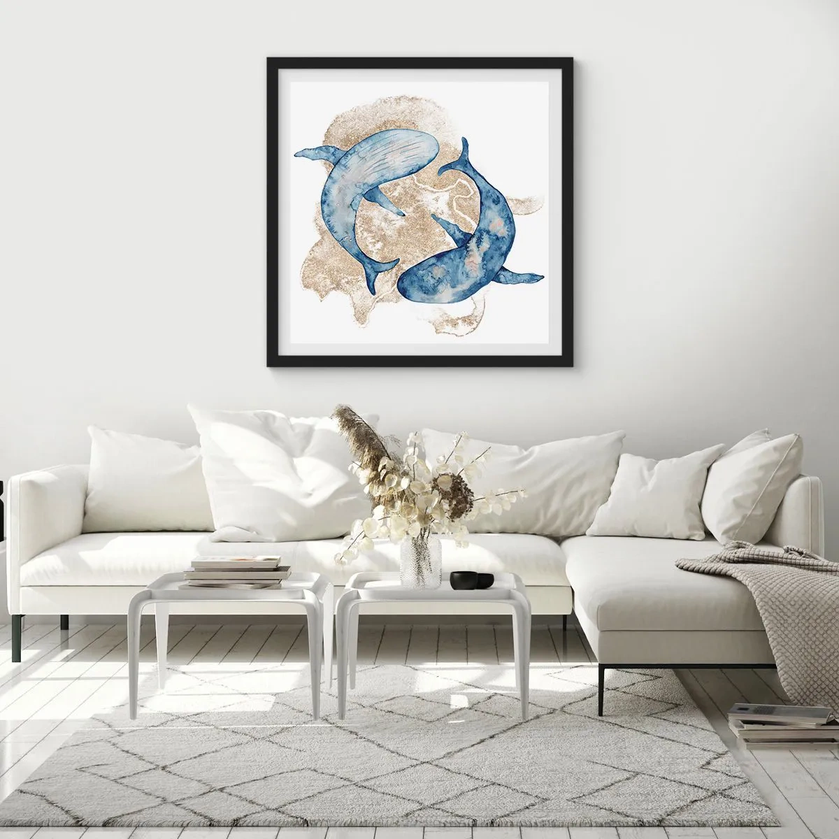 Póster en marco negro - ¿Amistad o amor? - 40x40 cm