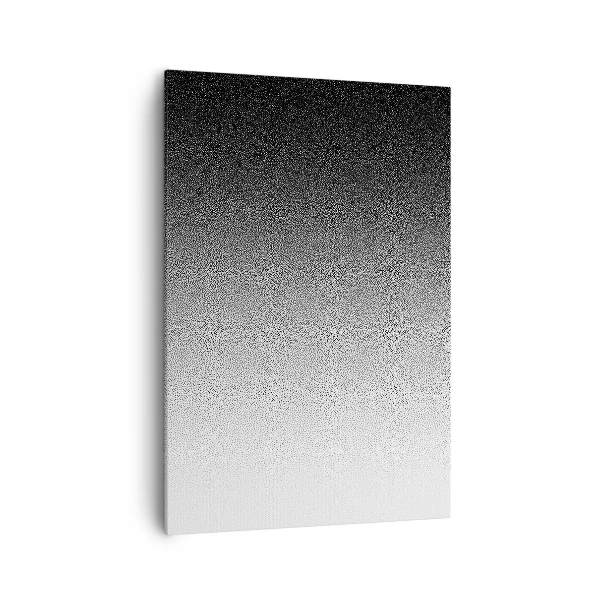 Cuadro sobre lienzo - Impresión de Imagen - Degradado minimalista en blanco y negro en punto - 70x100cm - Hacia la luz - Decoración de pared moderna para salón y dormitorio ARTTOR