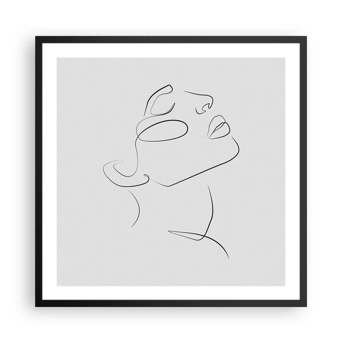 Póster en marco negro - Meandros de un sueño - 60x60 cm