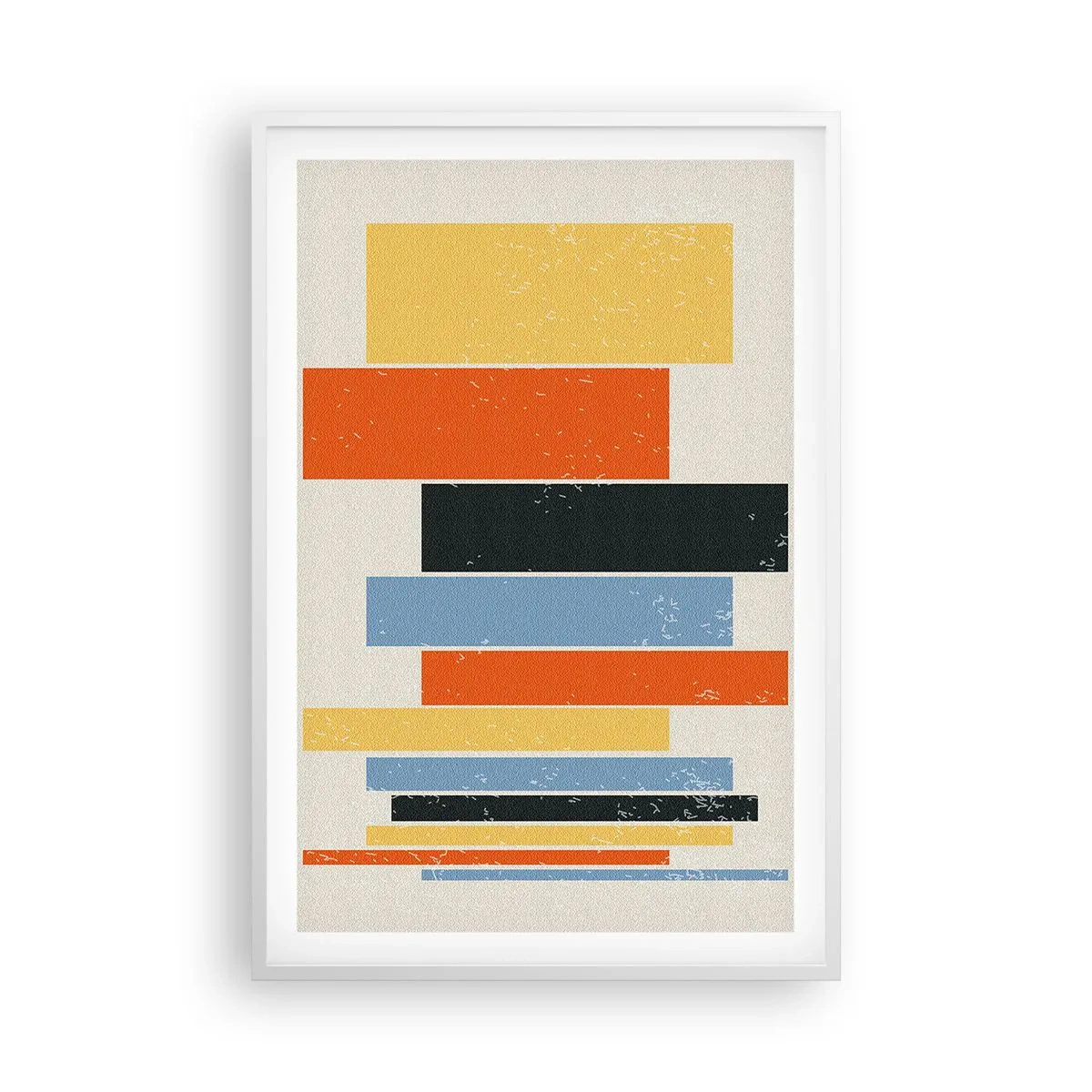 Póster en marco blanco - Barras multicolor - 61x91 cm
