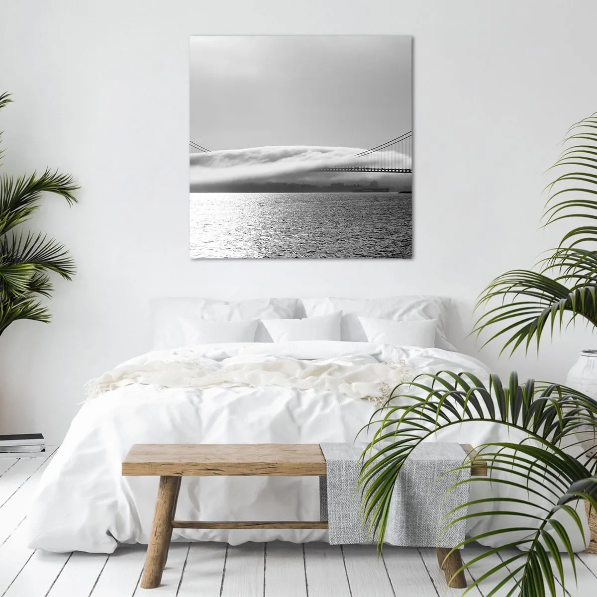 Cuadro sobre lienzo - Impresión de Imagen - Navegue por el Golden Gate - 40x40 cm