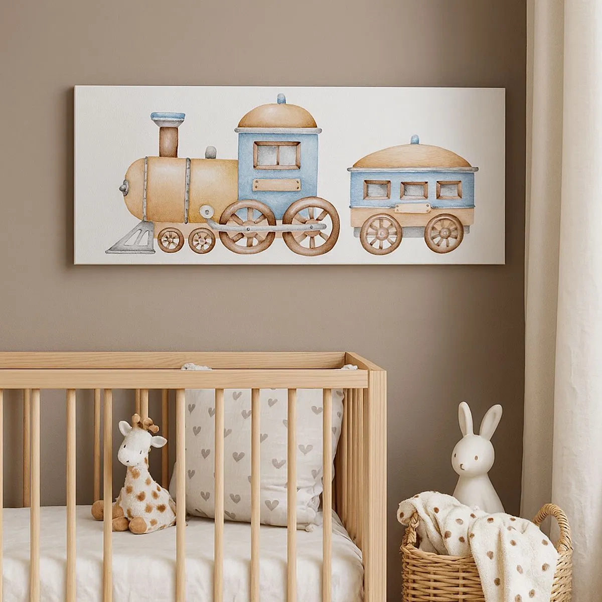 Cuadro sobre lienzo - Impresión de Imagen - De pie en la estación... - 100x40 cm