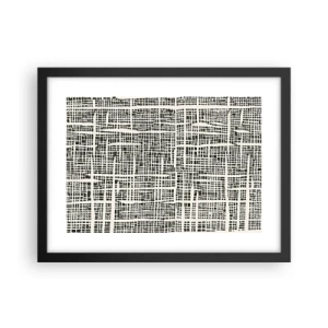 Póster en marco negro - Composición del tejido - 40x30 cm