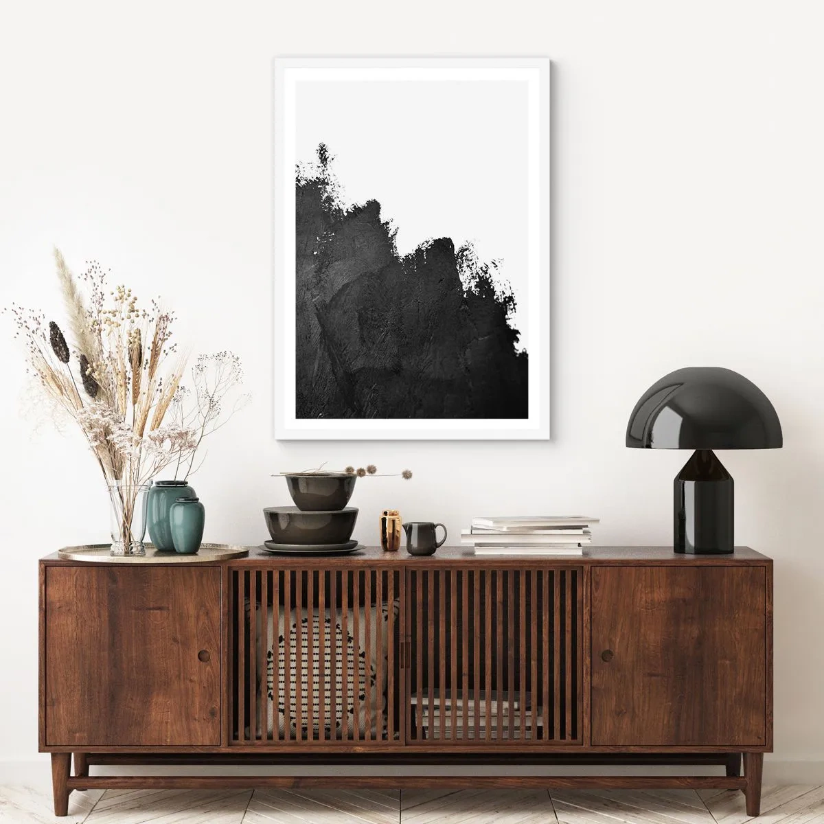 Póster en marco blanco - Elementos: tierra - 70x100 cm