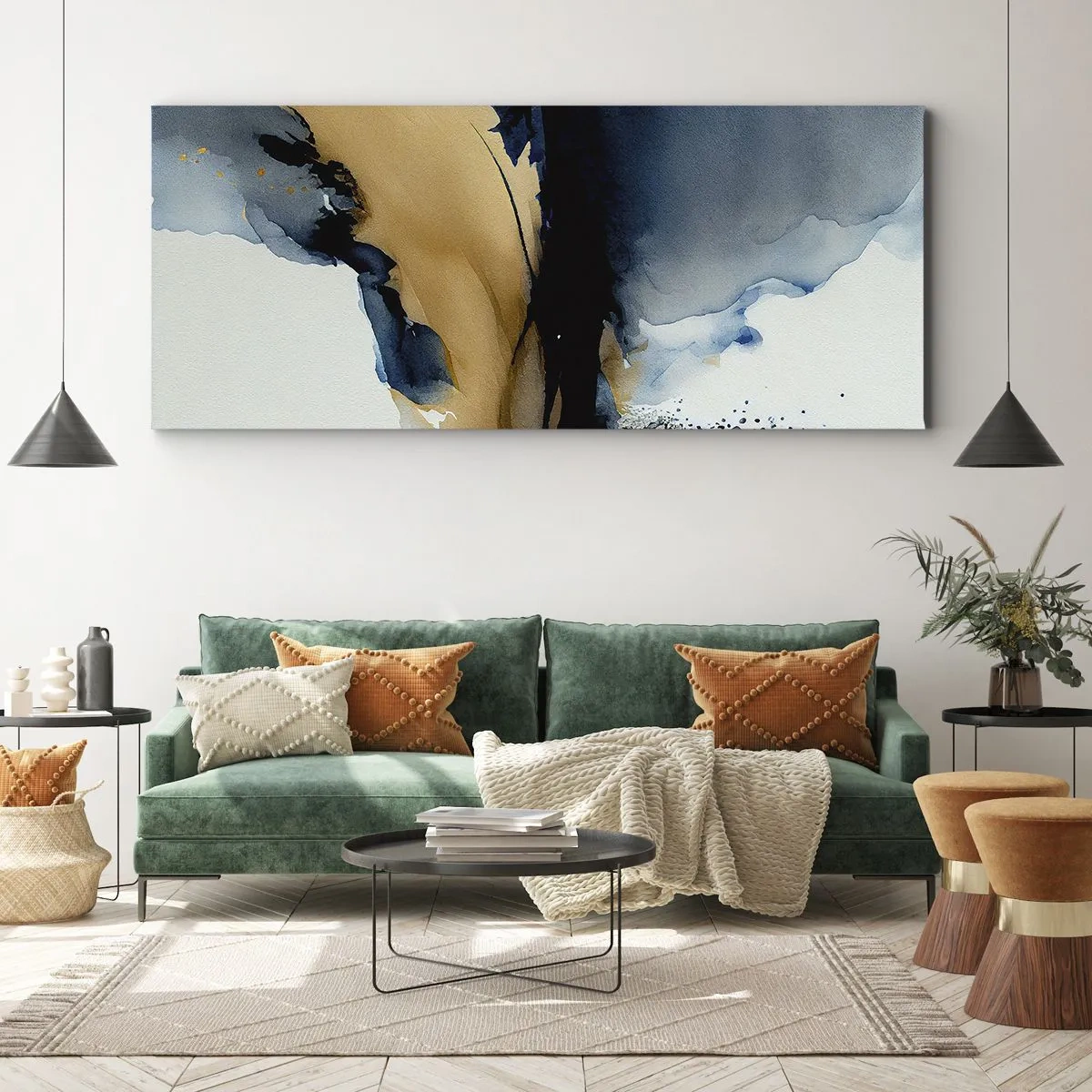 Cuadro sobre lienzo - Impresión de Imagen - Tras el telón - 90x30 cm