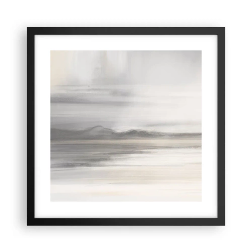 Póster en marco negro - Una distancia reflexiva - 40x40 cm