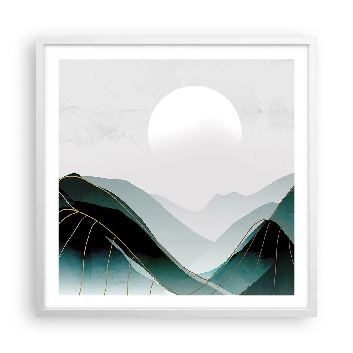 Póster en marco blanco - Con toda la majestuosidad - 60x60 cm