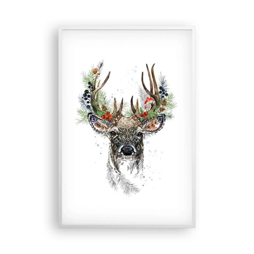 Póster en marco blanco - Con vestimenta festiva - 61x91 cm