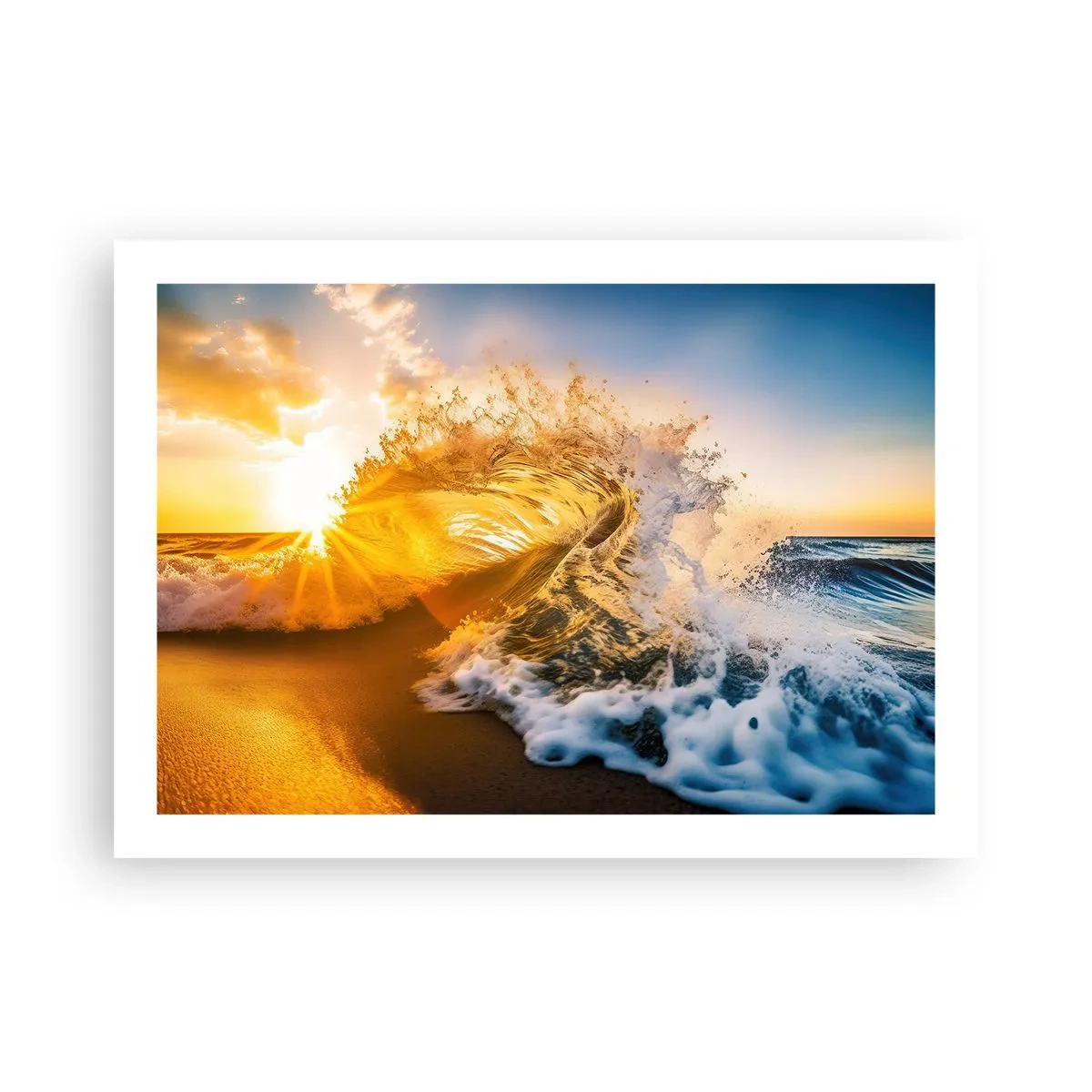 Póster - Jugando en la arena - 70x50 cm