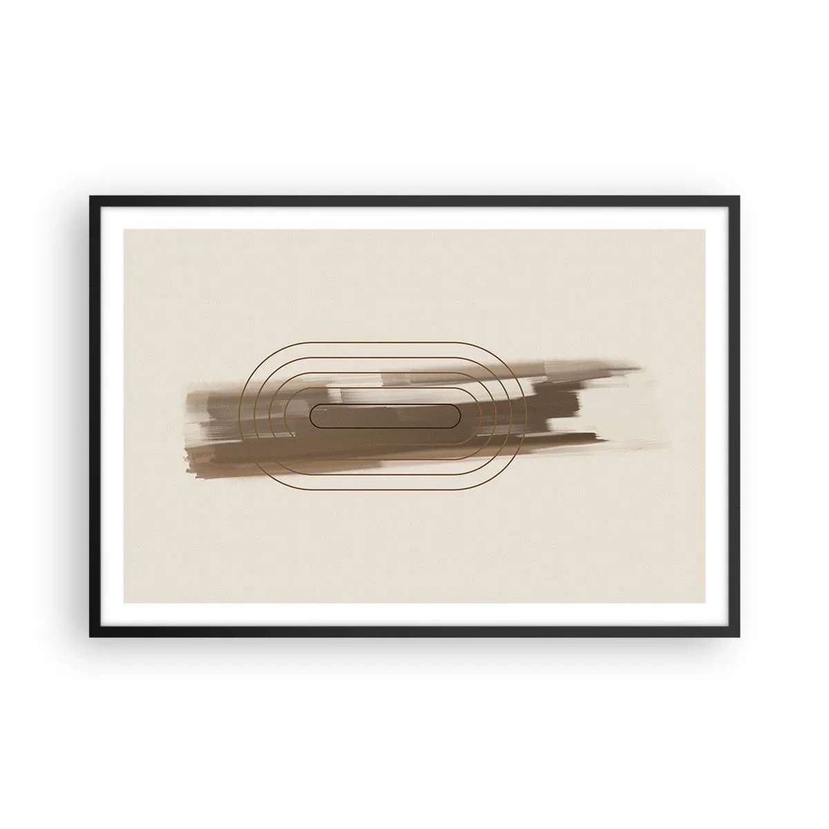 Póster en marco negro - Un soplo de gris - 91x61 cm