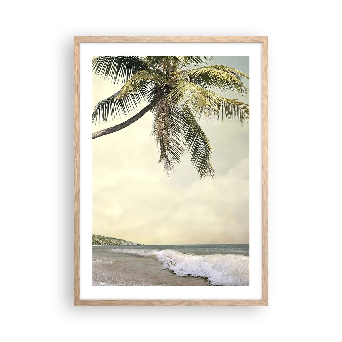 Póster en marco roble claro - Sueño tropical - 50x70 cm