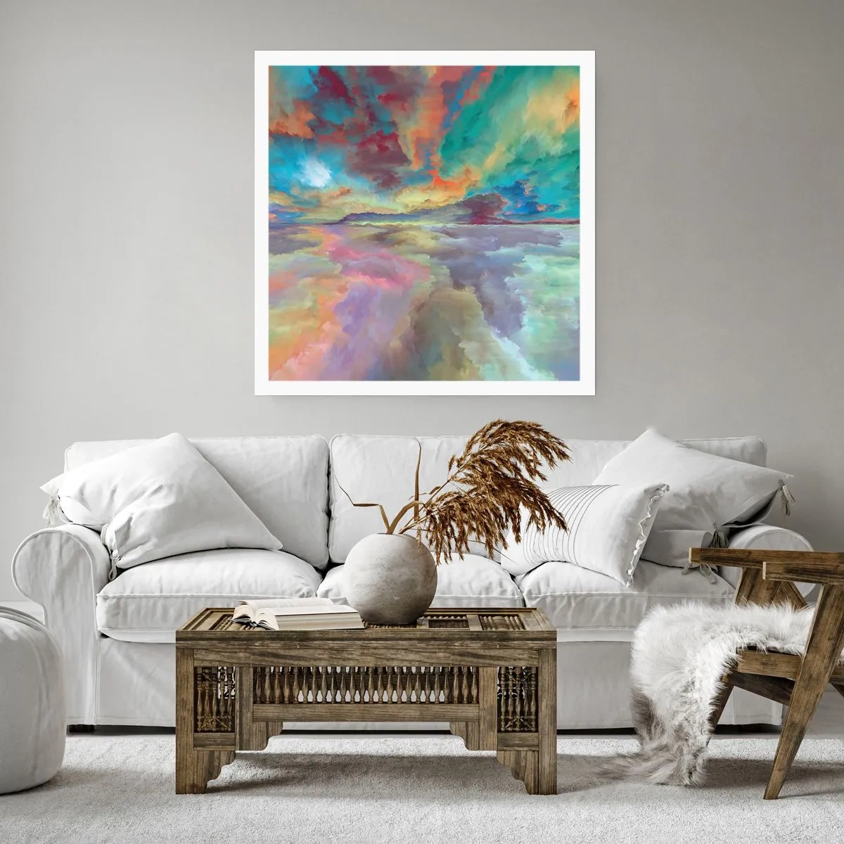 Póster - Dos cielos - 50x50 cm