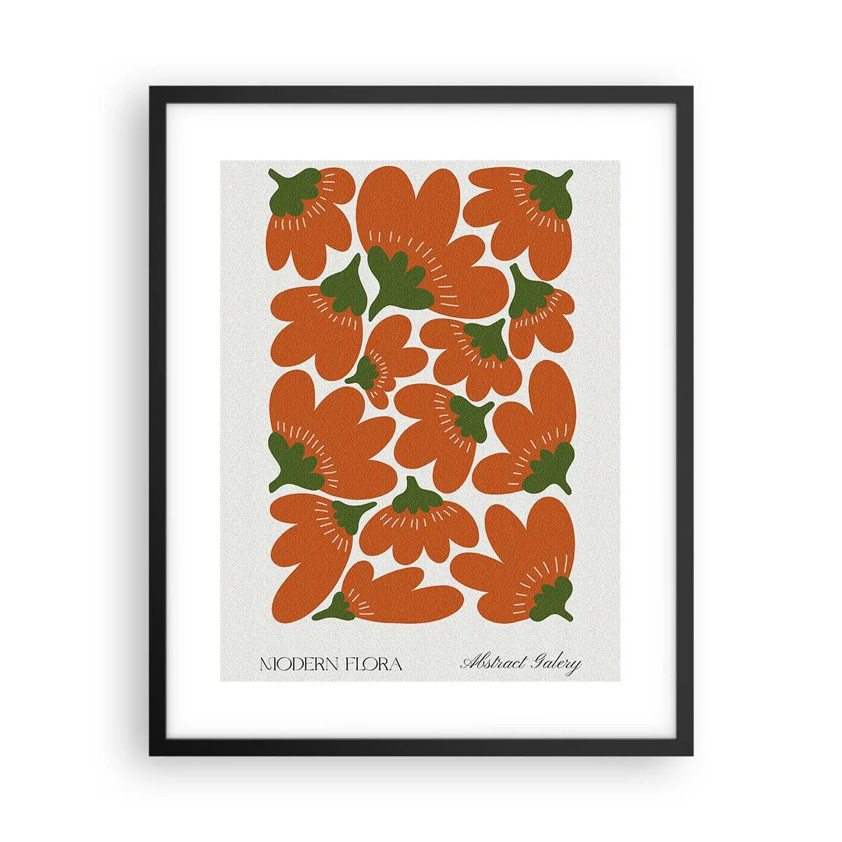 Póster en marco negro - La vida de las flores - 40x50 cm