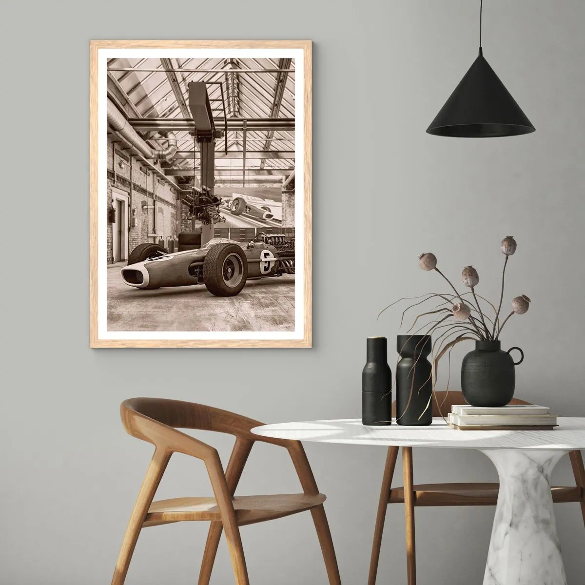 Póster en marco roble claro - El descanso del vencedor - 61x91 cm