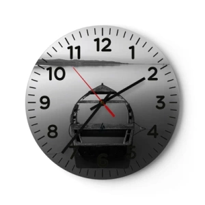 Reloj de pared - Reloj de vidrio - Anhelo y melancolía - 30x30 cm