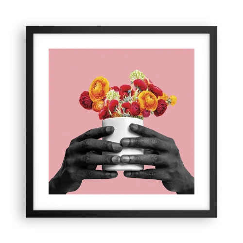 Póster en marco negro - La apoteosis de la vida - 40x40 cm