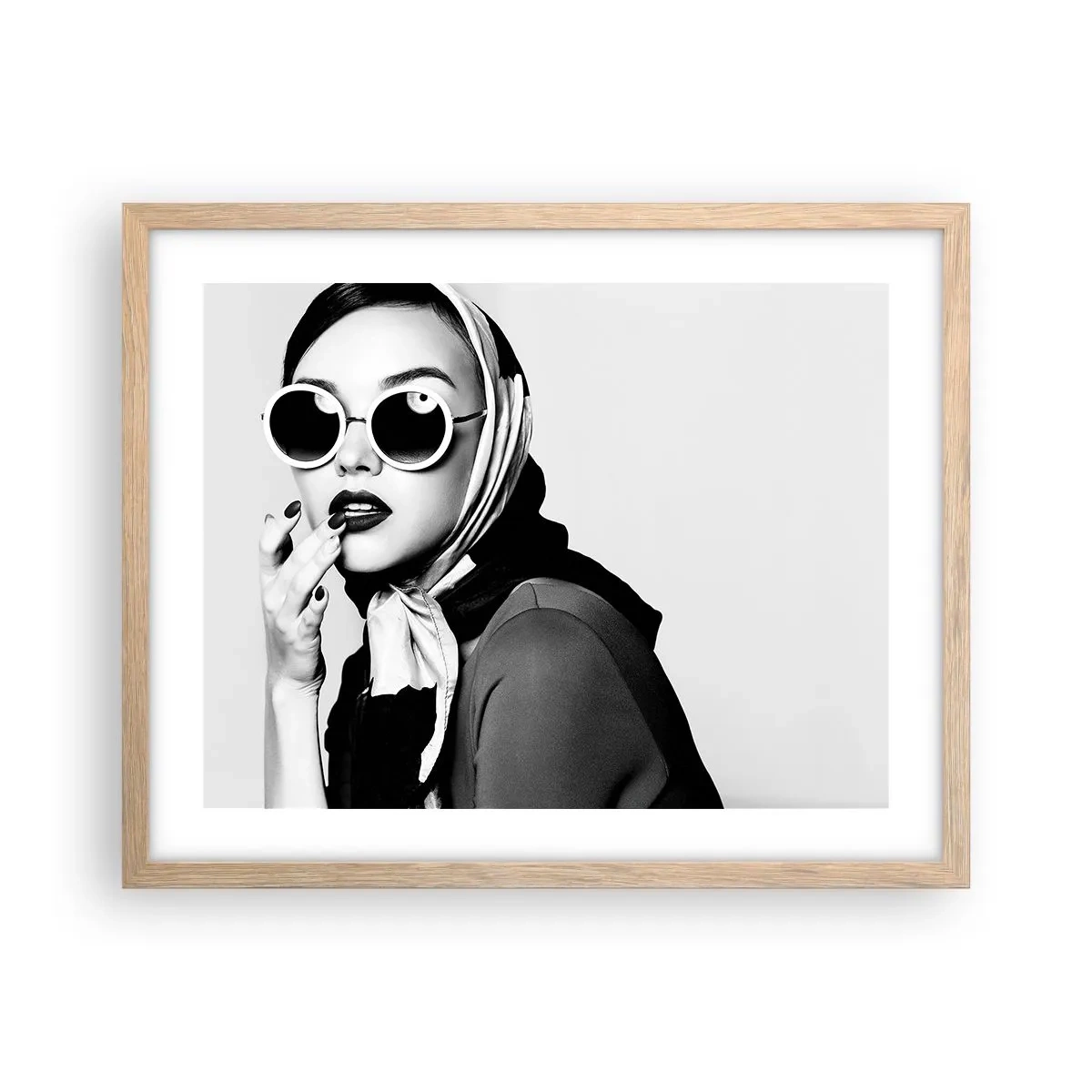 Póster en marco roble claro - Saludos desde los años 60 - 50x40 cm