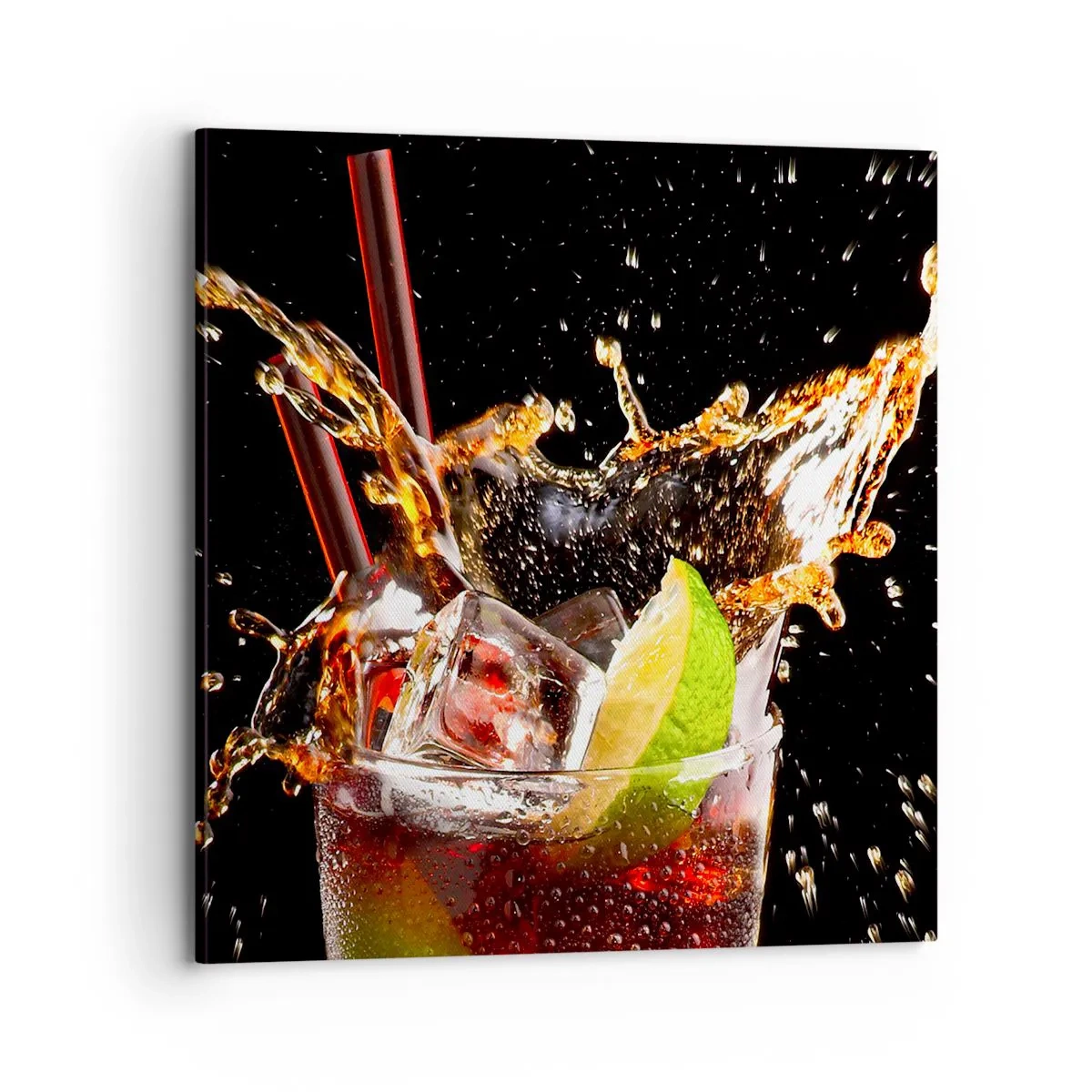 Cuadro sobre lienzo - Impresión de Imagen - Alegría y energía colorida - 70x70 cm