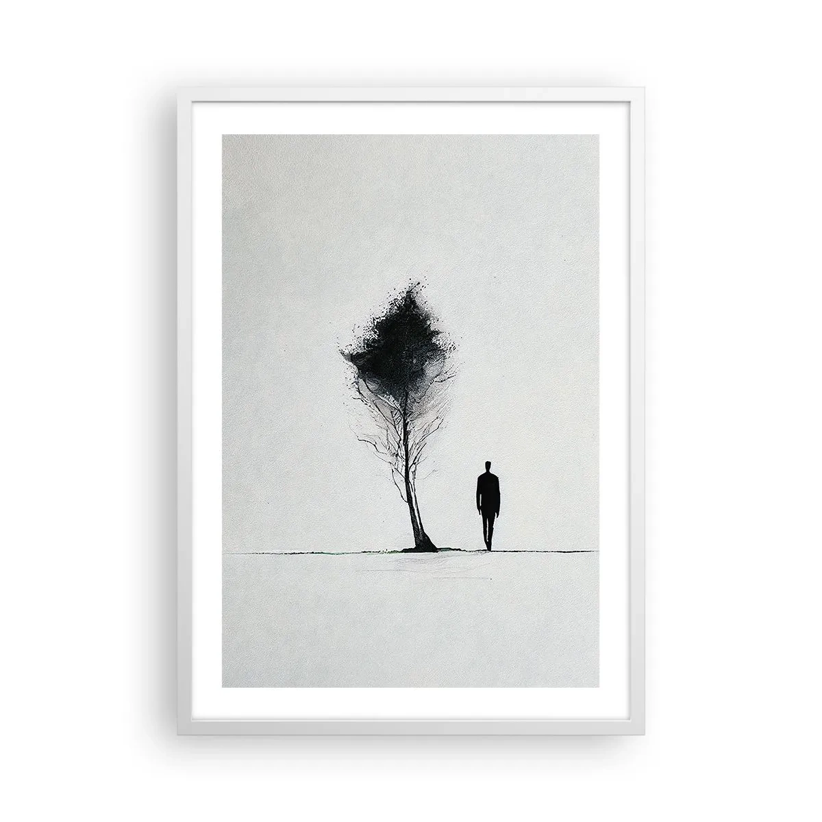 Póster en marco blanco - Todos deambulamos alguna vez - 50x70 cm