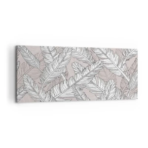 Cuadro sobre lienzo - Impresión de Imagen - Turbulencias de plumas - 100x40 cm
