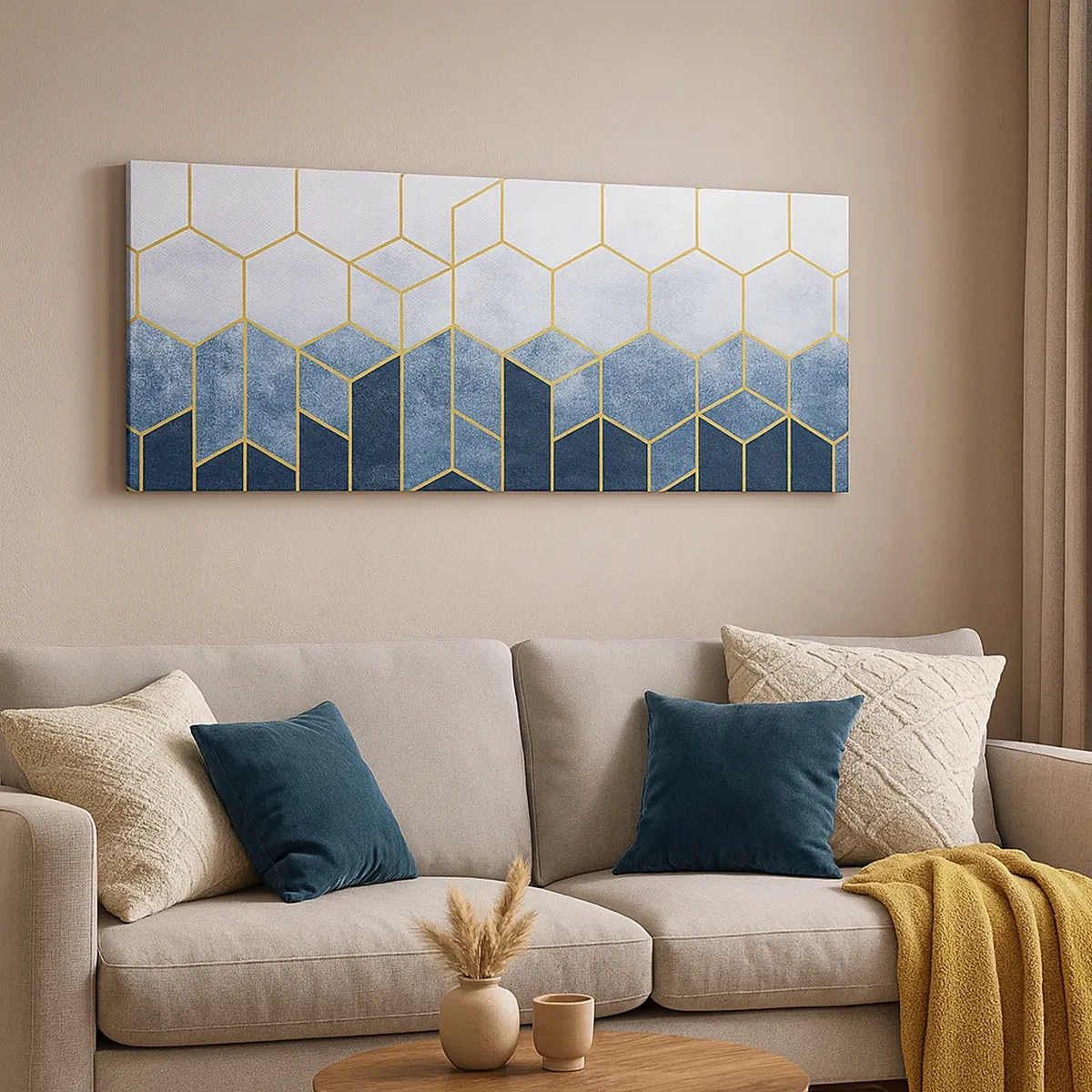 Cuadro sobre lienzo - Impresión de Imagen - Composición rítmica visual - 30x30 cm