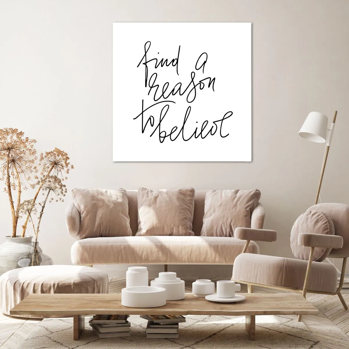 Cuadro sobre lienzo - Impresión de Imagen - Es posible - 70x70 cm