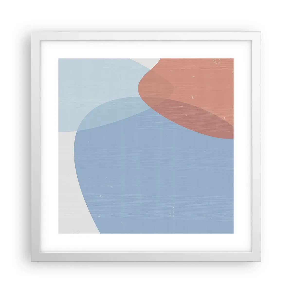 Póster en marco blanco - Relaciones en colores pastel - 40x40 cm