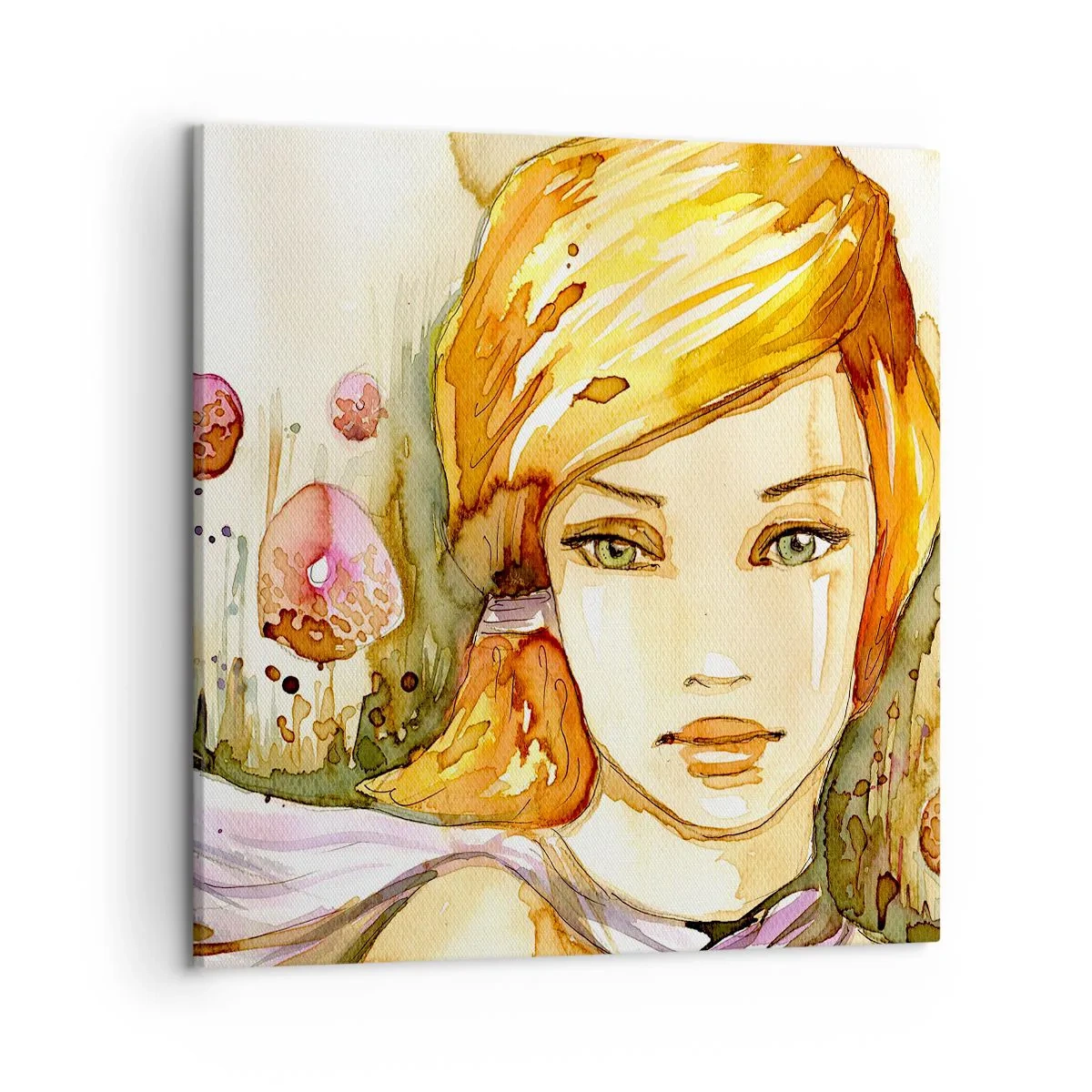Cuadro sobre lienzo - Impresión de Imagen - Una mirada que calma el alma - 50x50 cm