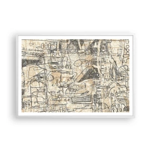 Póster en marco blanco - A la espera de ser descifrado - 100x70 cm