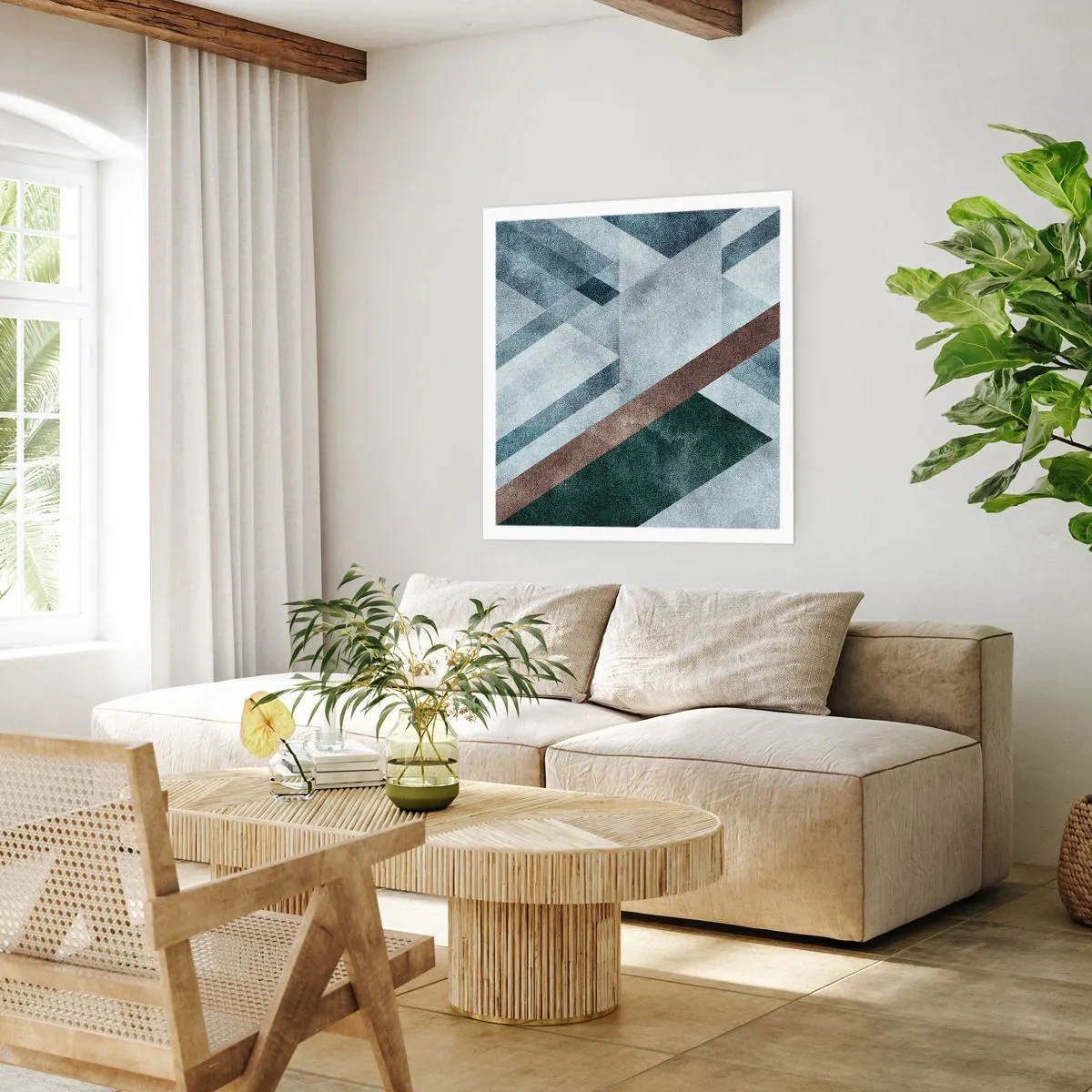 Póster - Sofisticada elegancia de la geometría - 30x30 cm