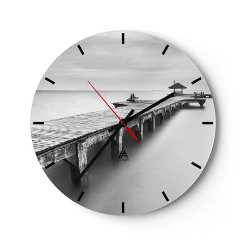 Reloj de pared - Reloj de vidrio - Lejos - 40x40 cm
