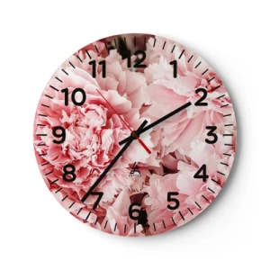 Reloj de pared - Reloj de vidrio - Sueño rosa - 40x40 cm