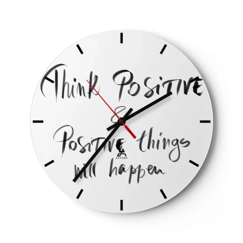 Reloj de pared - Reloj de vidrio - Inscripción motivacional en estilo artístico - 30x30cm - ¿Cómo vivir? - Decoración de pared moderna para salón, cocina y dormitorio ARTTOR