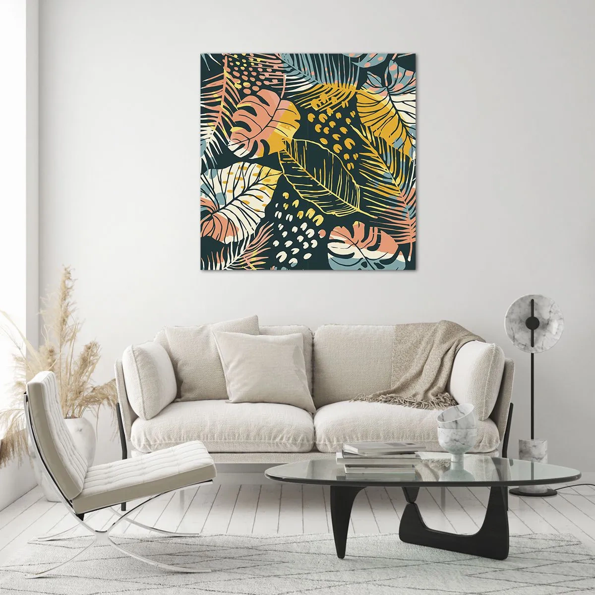 Cuadro sobre vidrio - Impresiones sobre Vidrio - Una frondosa fantasía - 40x40 cm