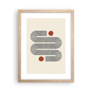Póster en marco roble claro - De principio a fin - 30x40 cm