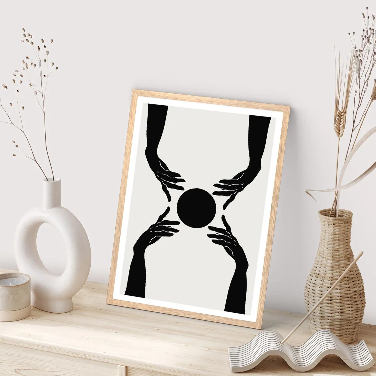 Póster en marco roble claro - Una señal secreta - 50x70 cm