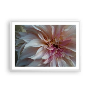 Póster en marco blanco - Frescura floreciente - 70x50 cm