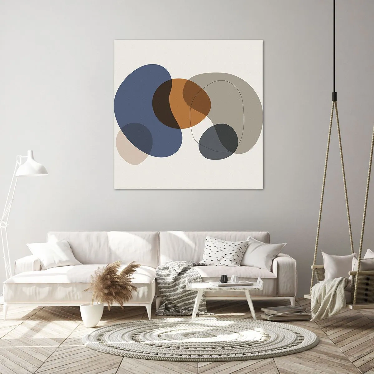 Cuadro sobre lienzo - Impresión de Imagen - Gotas de color - 70x70 cm